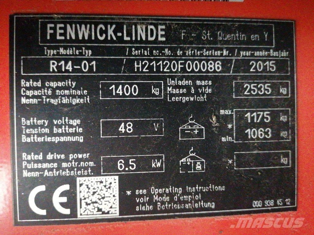 Linde R14-01 Šakiniai krautuvai su prailgintu keltuvu