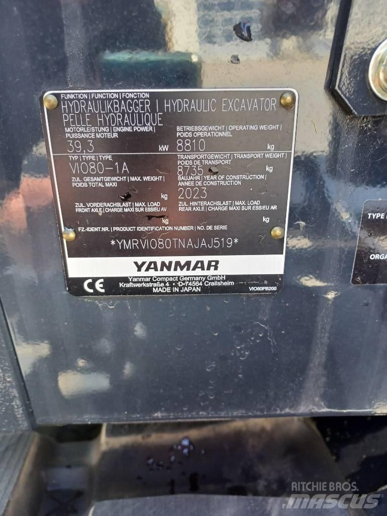 Yanmar Vio 80-2PB Mini ekskavatoriai < 7 t