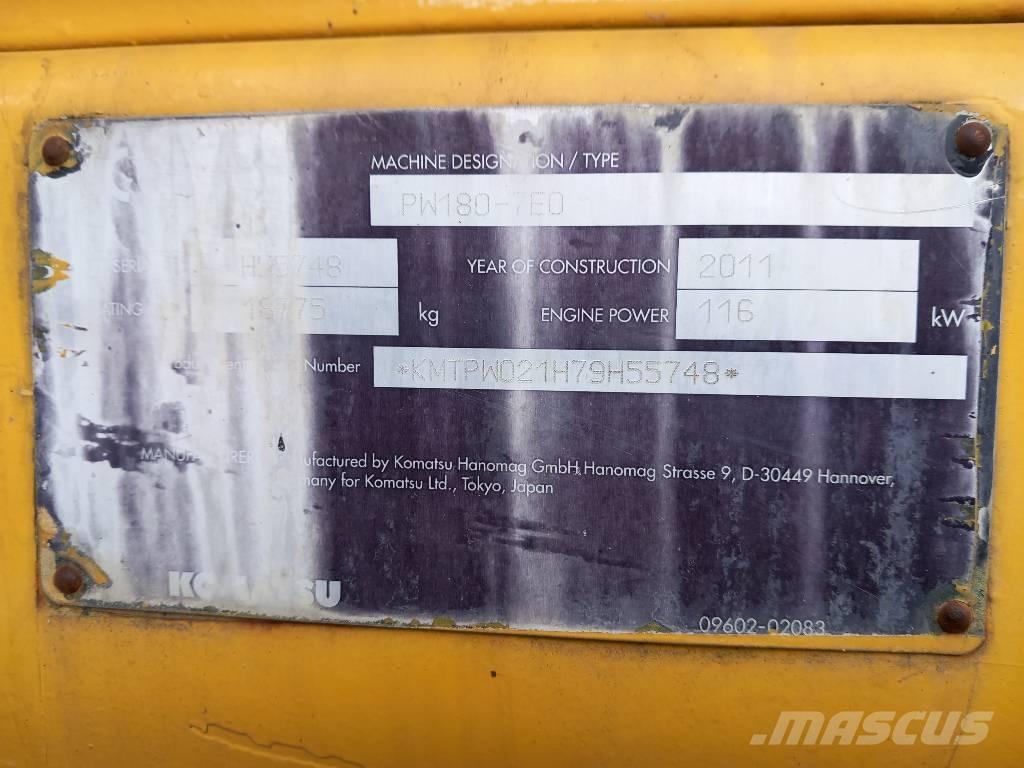 Komatsu PW 180-7EO Ratiniai ekskavatoriai