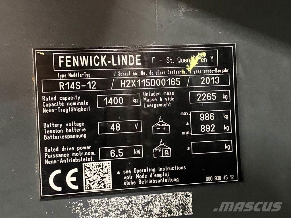 Linde R14S-12 Šakiniai krautuvai su prailgintu keltuvu