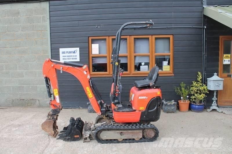 Kubota K 008-3 Mini ekskavatoriai < 7 t