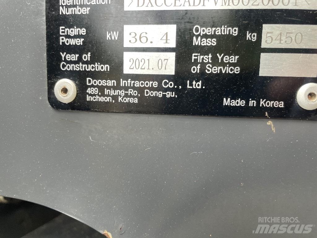 Doosan DX 50 Z Mini ekskavatoriai < 7 t