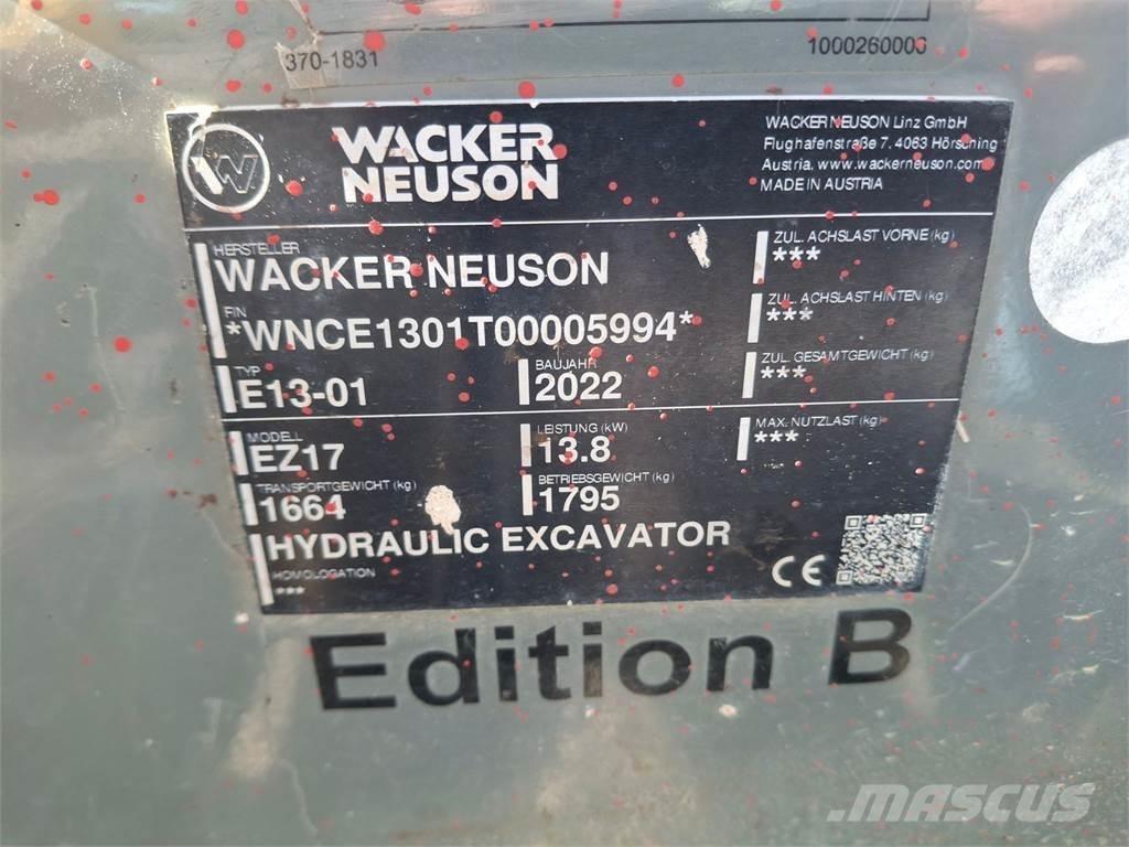 Wacker Neuson EZ17 Vikšriniai ekskavatoriai