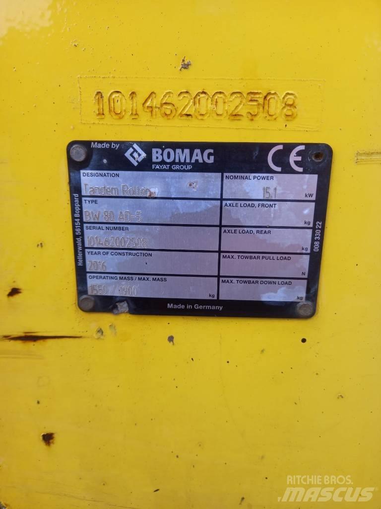 Bomag BW 80 AD-5 Porinių būgnų volai