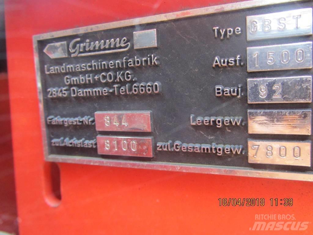 Grimme GBST 1500 Bulvių kombainai ir ekskavatoriai