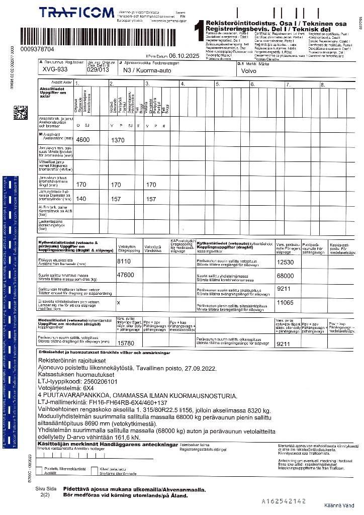 Volvo FH 16 Miškovežių vilkikai
