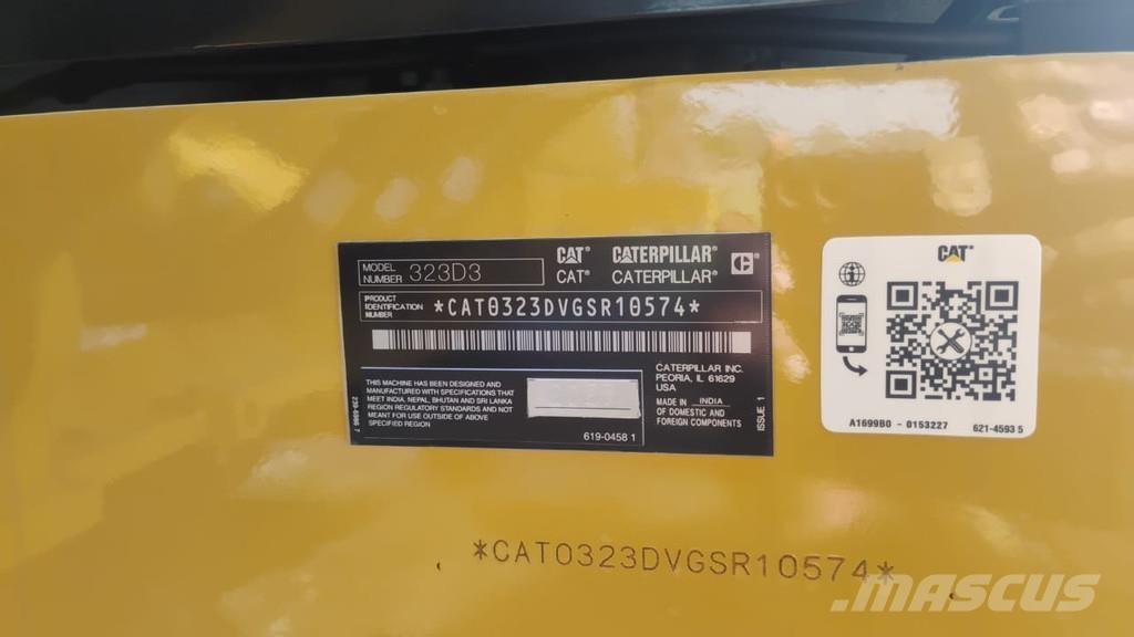 CAT 323D3 Vikšriniai ekskavatoriai