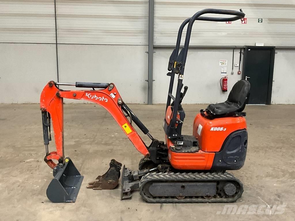 Kubota K 008-3 Mini ekskavatoriai < 7 t