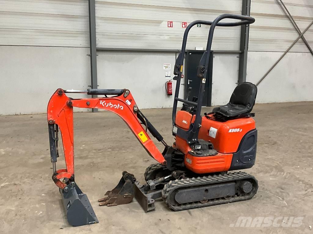 Kubota K 008-3 Mini ekskavatoriai < 7 t