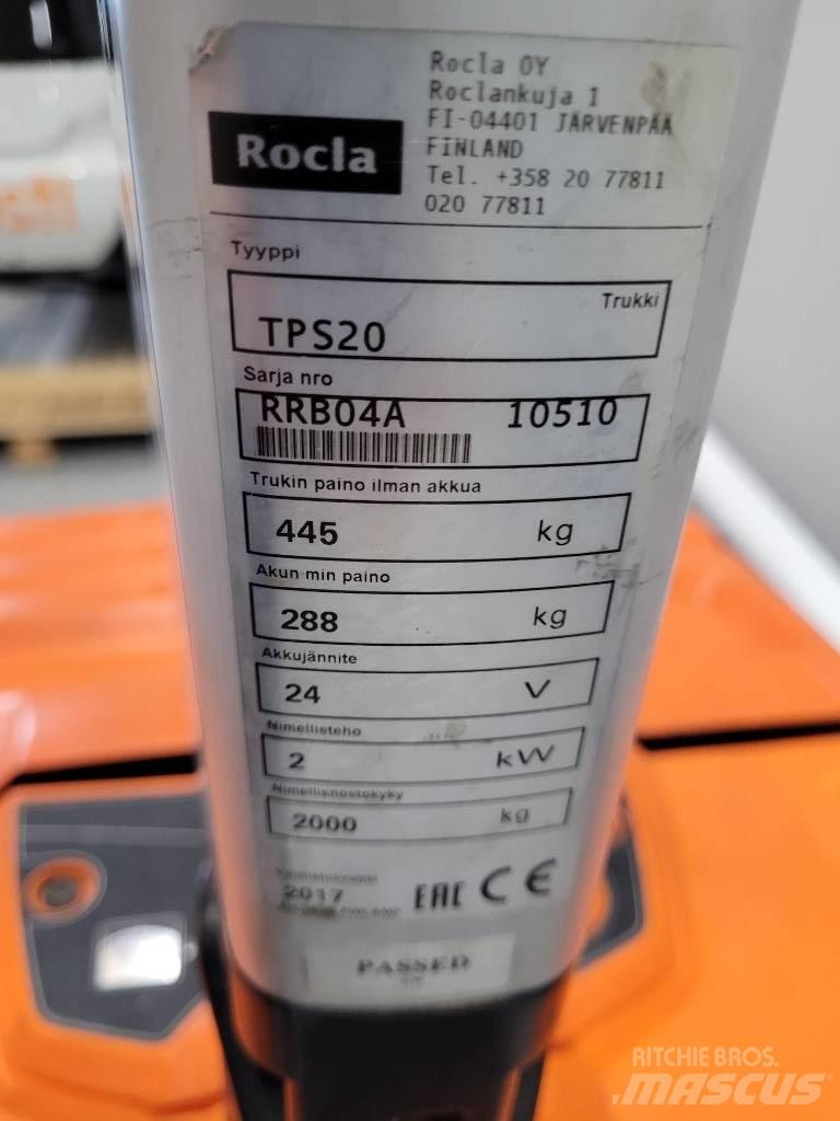 Rocla TPS20 Žemų aukščių keltuvai su platforma