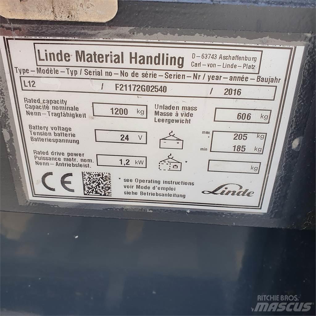 Linde L12 Rankiniai vėžimėliai