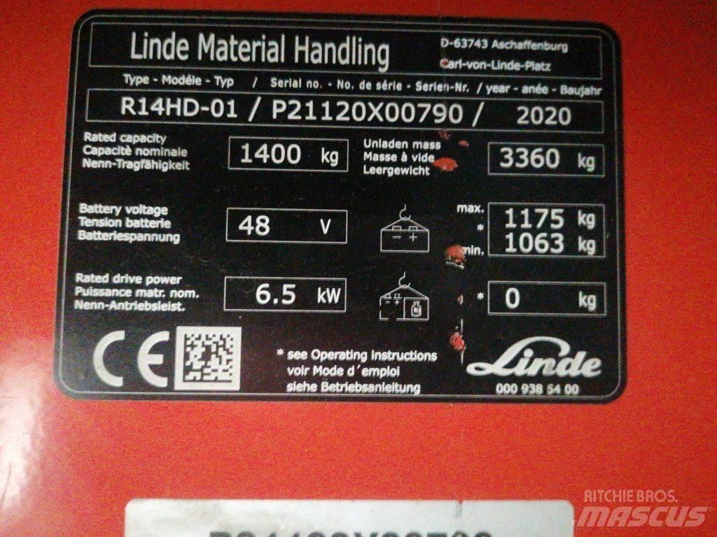 Linde R14HD-01 Šakiniai krautuvai su prailgintu keltuvu