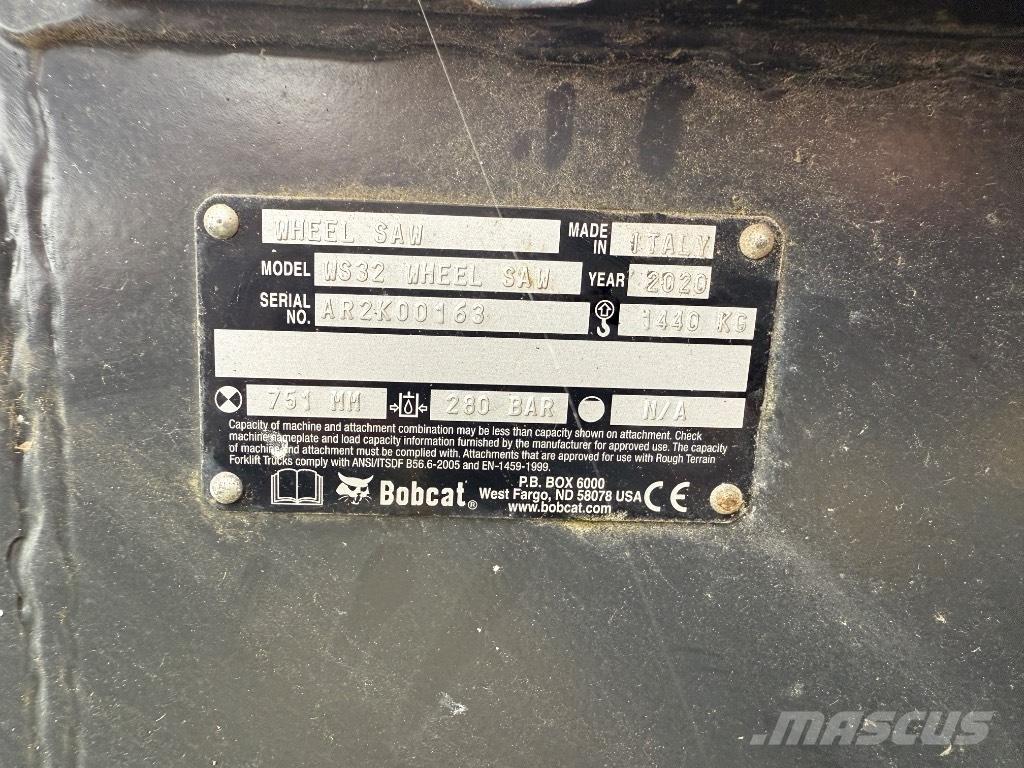 Bobcat WS 32 Kiti naudoti statybos komponentai