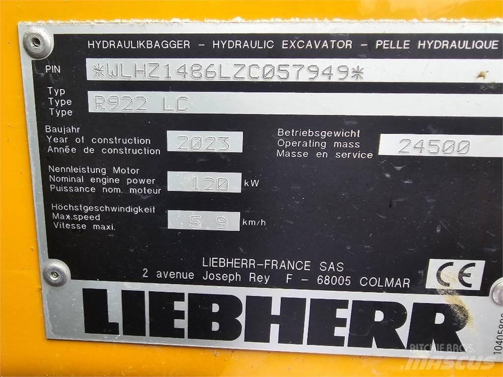 Liebherr R922 Vikšriniai ekskavatoriai