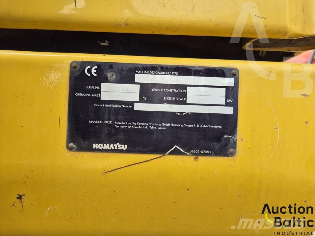 Komatsu PW160 Ratiniai ekskavatoriai
