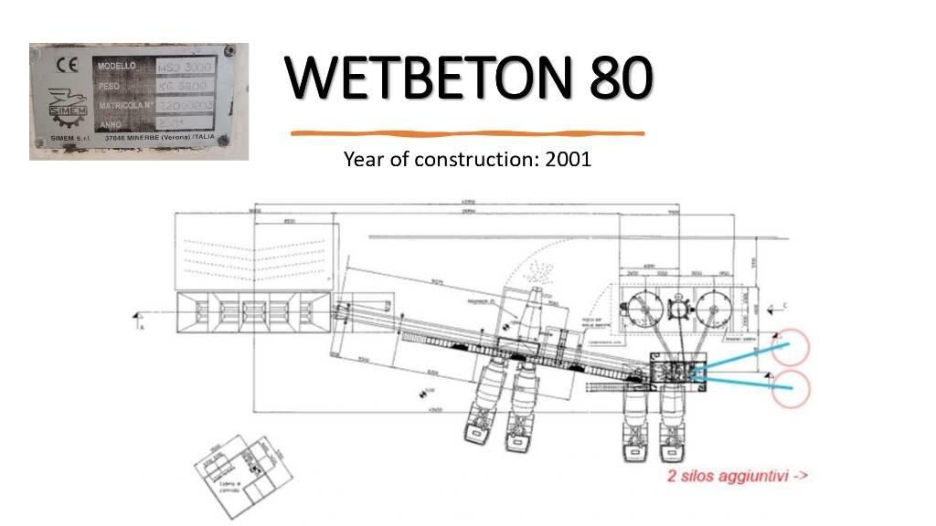  SIMEM WETBETON 80 Betono gamybos agregatai