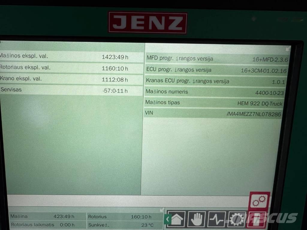 JENZ HEM 922 Medienos smulkintuvai