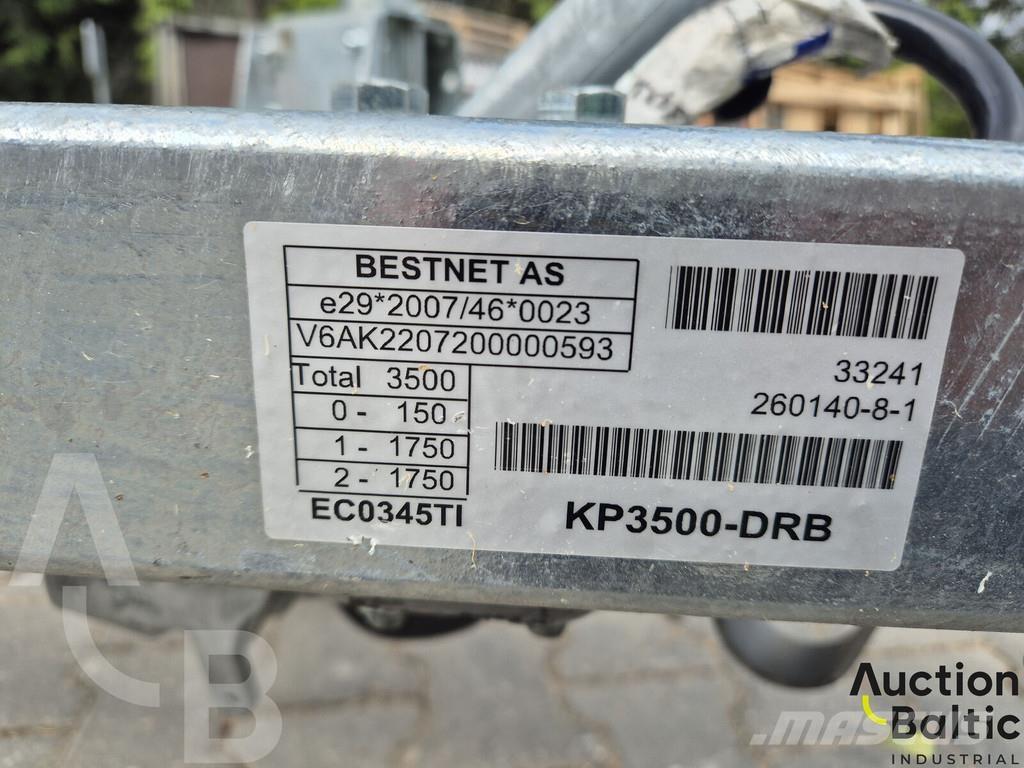  Tiki KP3500-DRB Tentinės puspriekabės