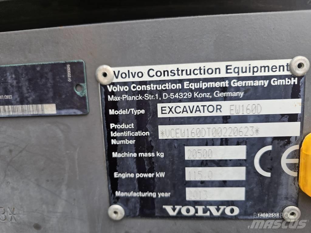 Volvo EW 160 D Ratiniai ekskavatoriai