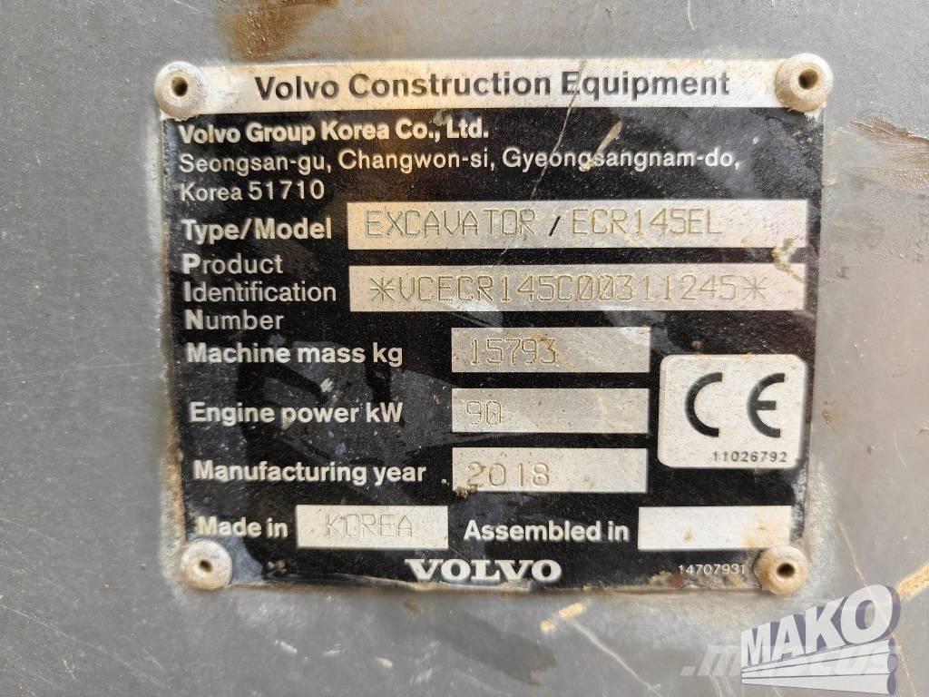 Volvo ECR 145 EL Vikšriniai ekskavatoriai