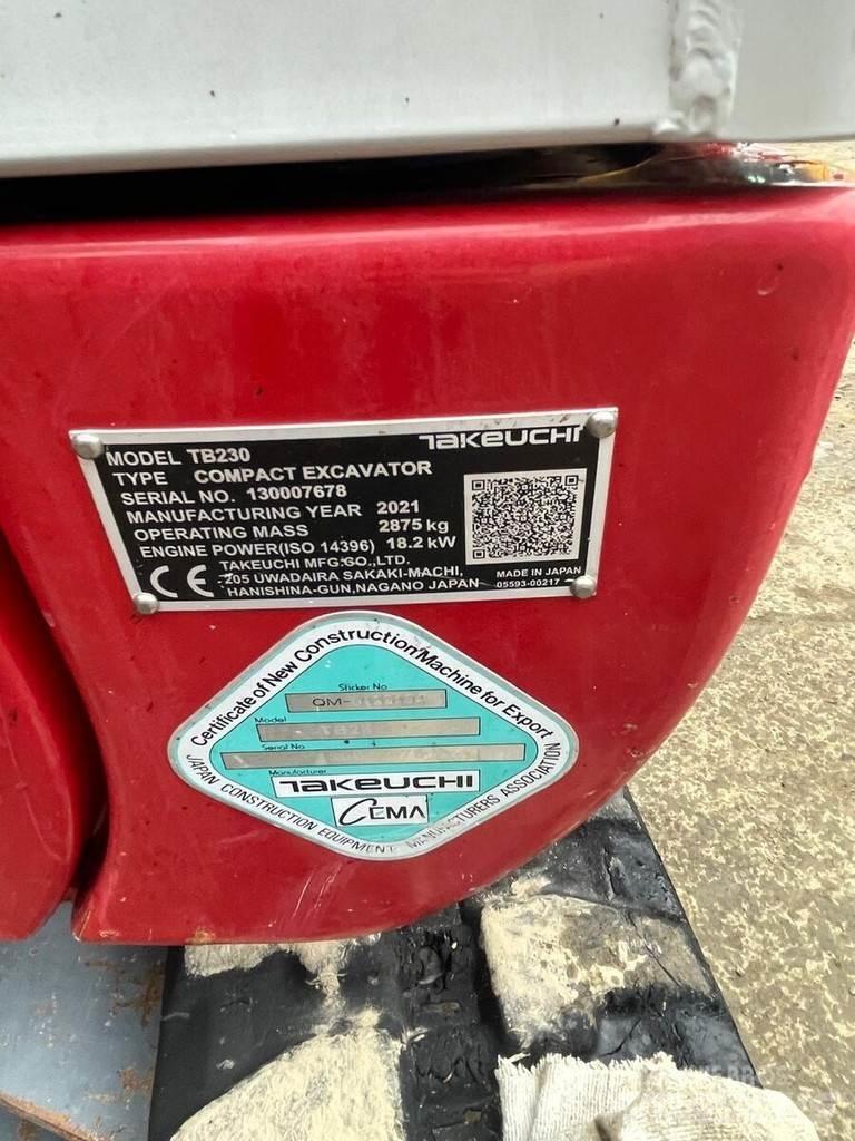 Takeuchi TB230 V3 Mini ekskavatoriai < 7 t