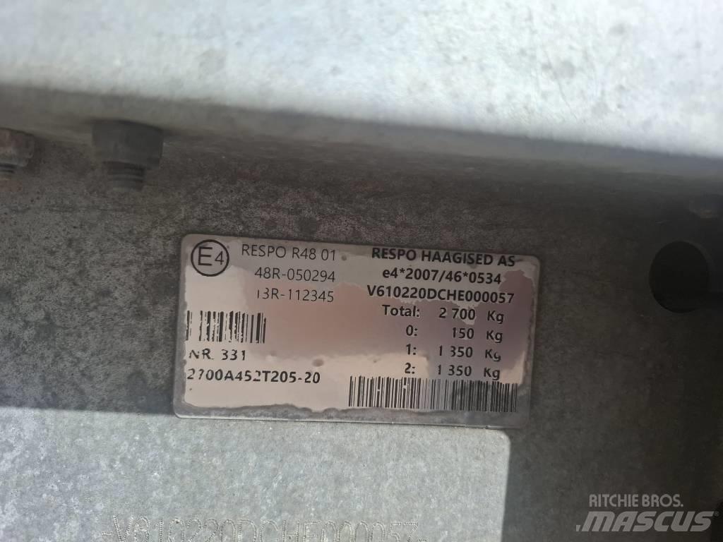 Respo 2700A452T205 Kitos priekabos
