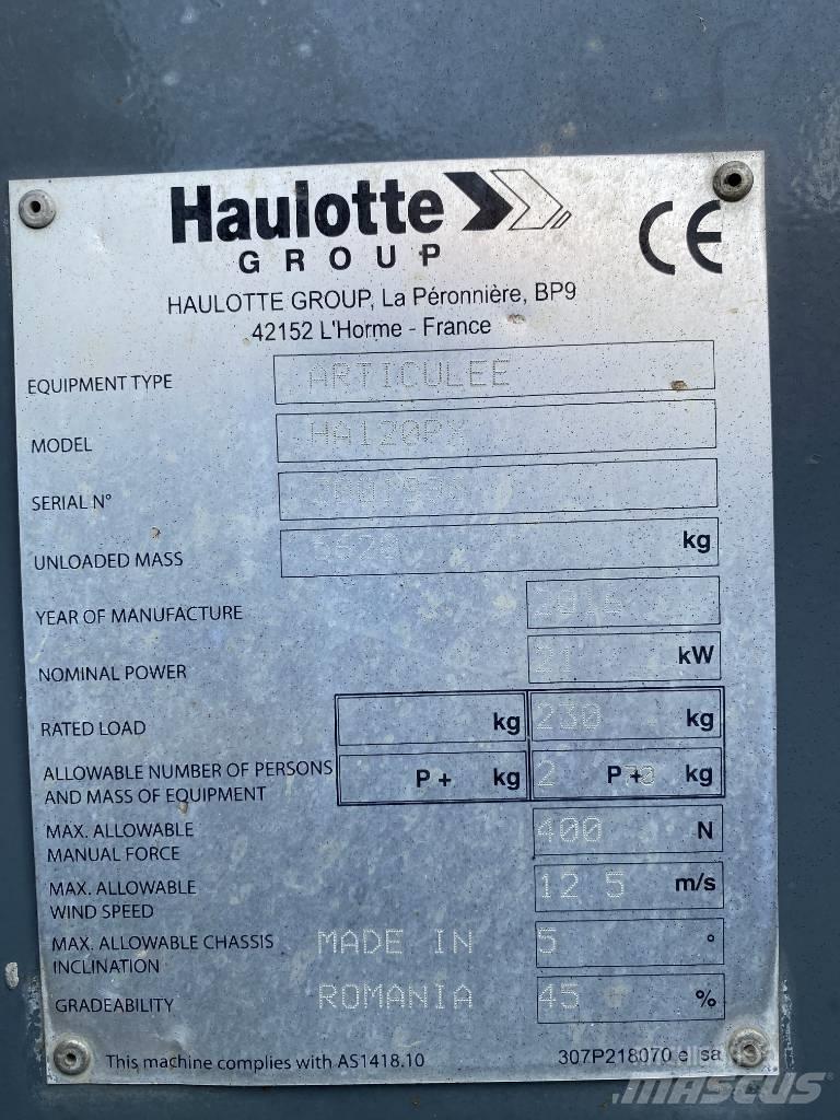 Haulotte HA 120 P Alkūniniai keltuvai