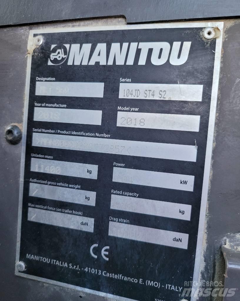 Manitou MLT960 Teleskopiniai krautuvai