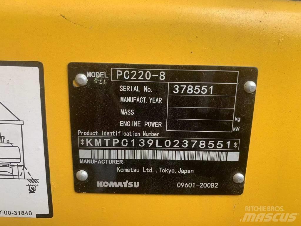 Komatsu PC 220-8 Vikšriniai ekskavatoriai