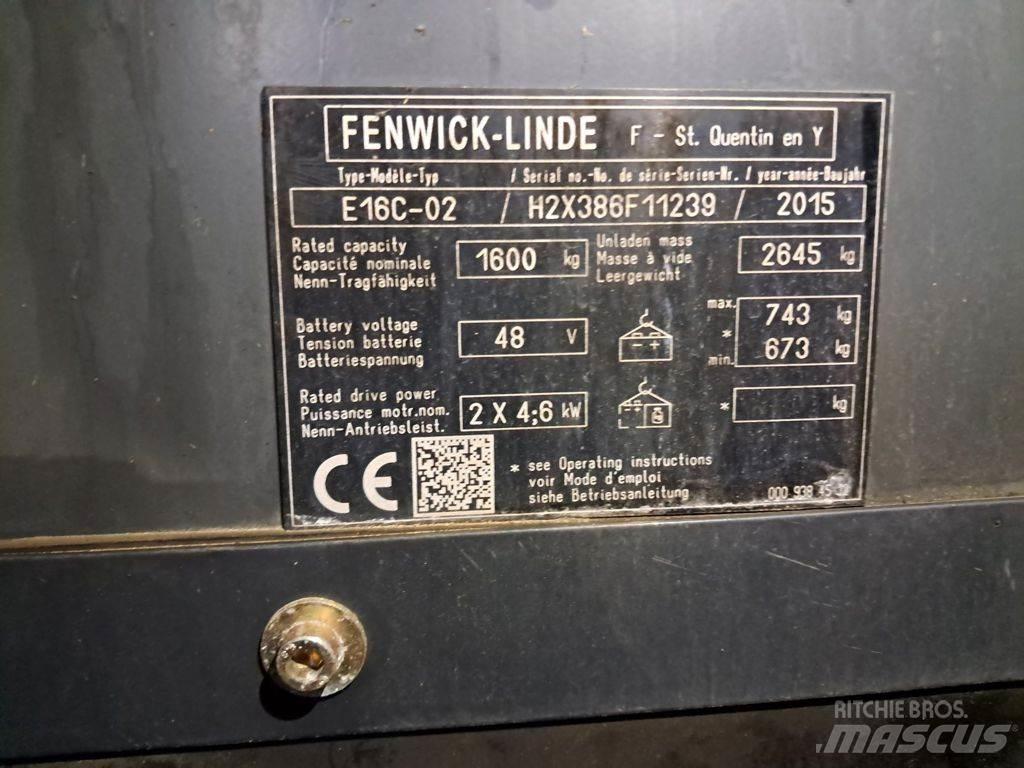 Linde E16C-02 Elektriniai šakiniai krautuvai