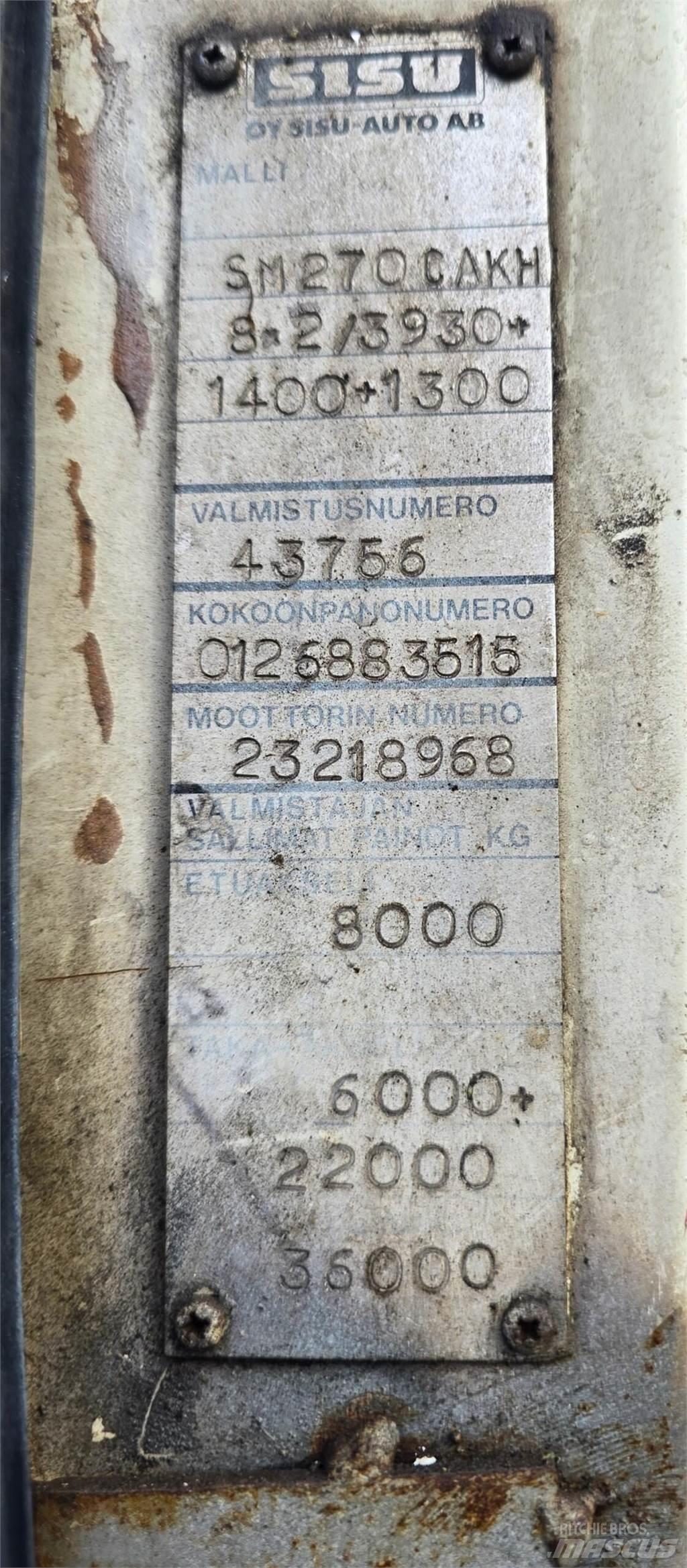 Sisu Sm 270 8X2 Miško mašinų transportavimo sunkvežimiai