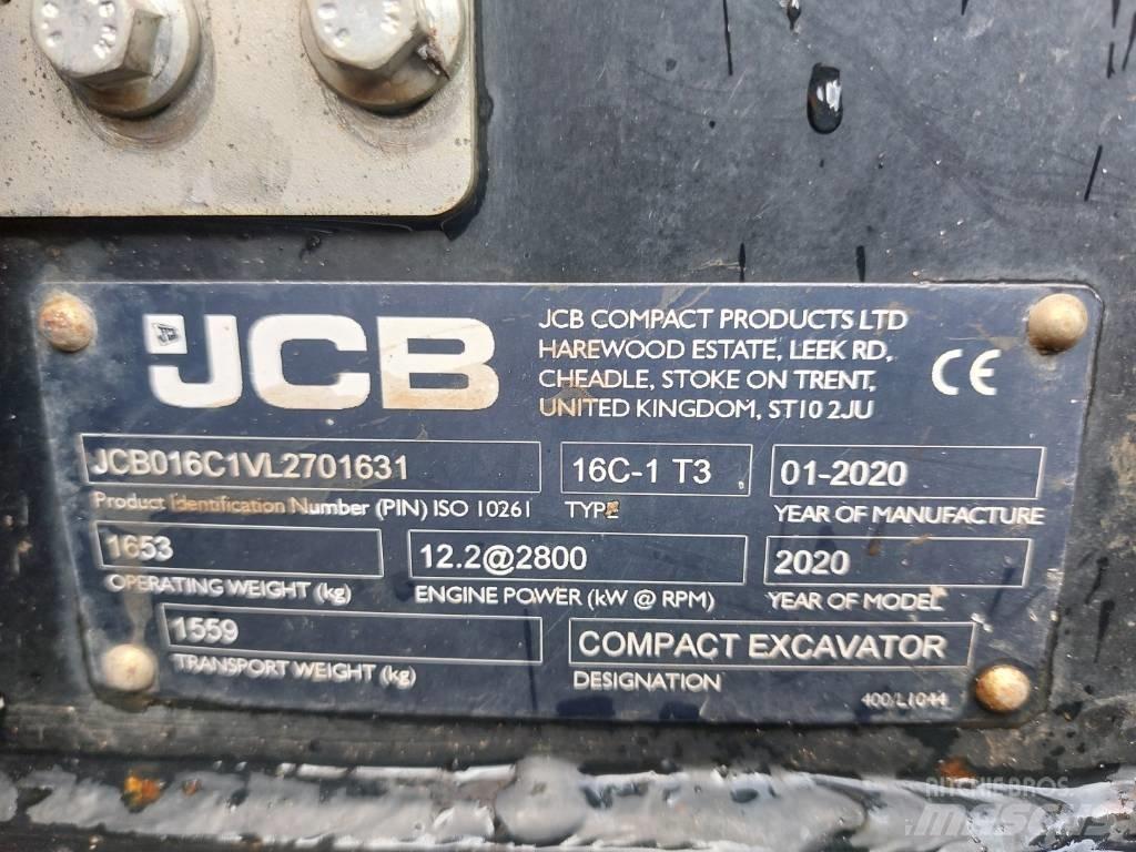 JCB 16 C Mini ekskavatoriai < 7 t