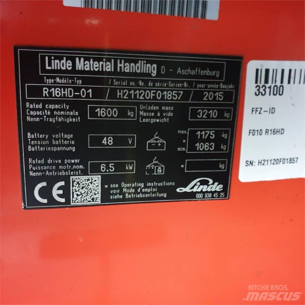 Linde R16HD Šakiniai krautuvai su prailgintu keltuvu