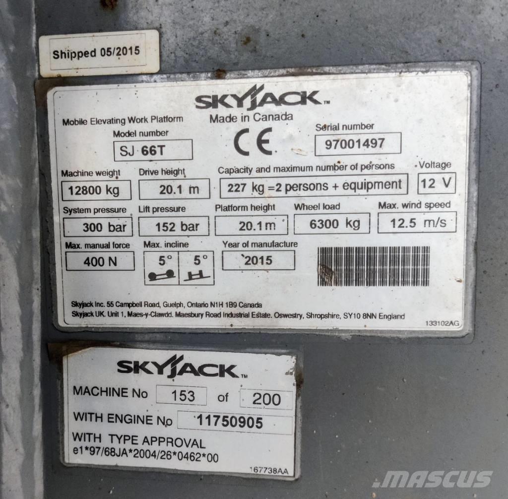 SkyJack SJ 66 T Alkūniniai keltuvai