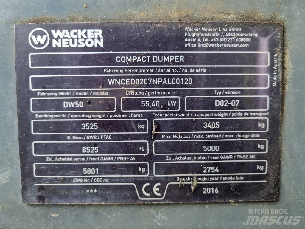 Wacker Neuson DW 50 Statybiniai savivarčiai sunkvežimiai