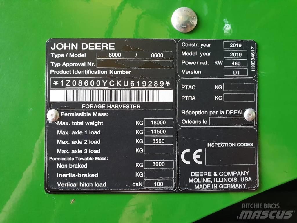 John Deere 8600I Pašarų kombainai