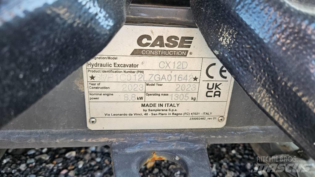 CASE CX12D Mini ekskavatoriai < 7 t