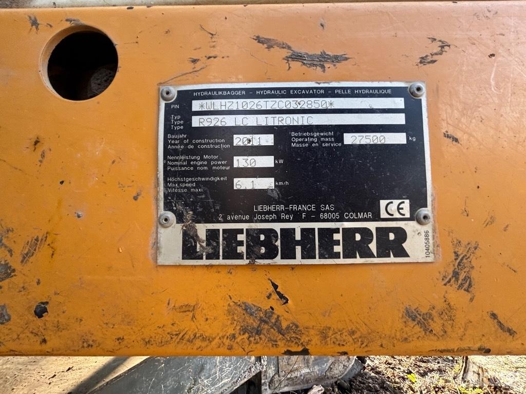 Liebherr R 926 LC NL Aukštuminiai ekskavatoriai