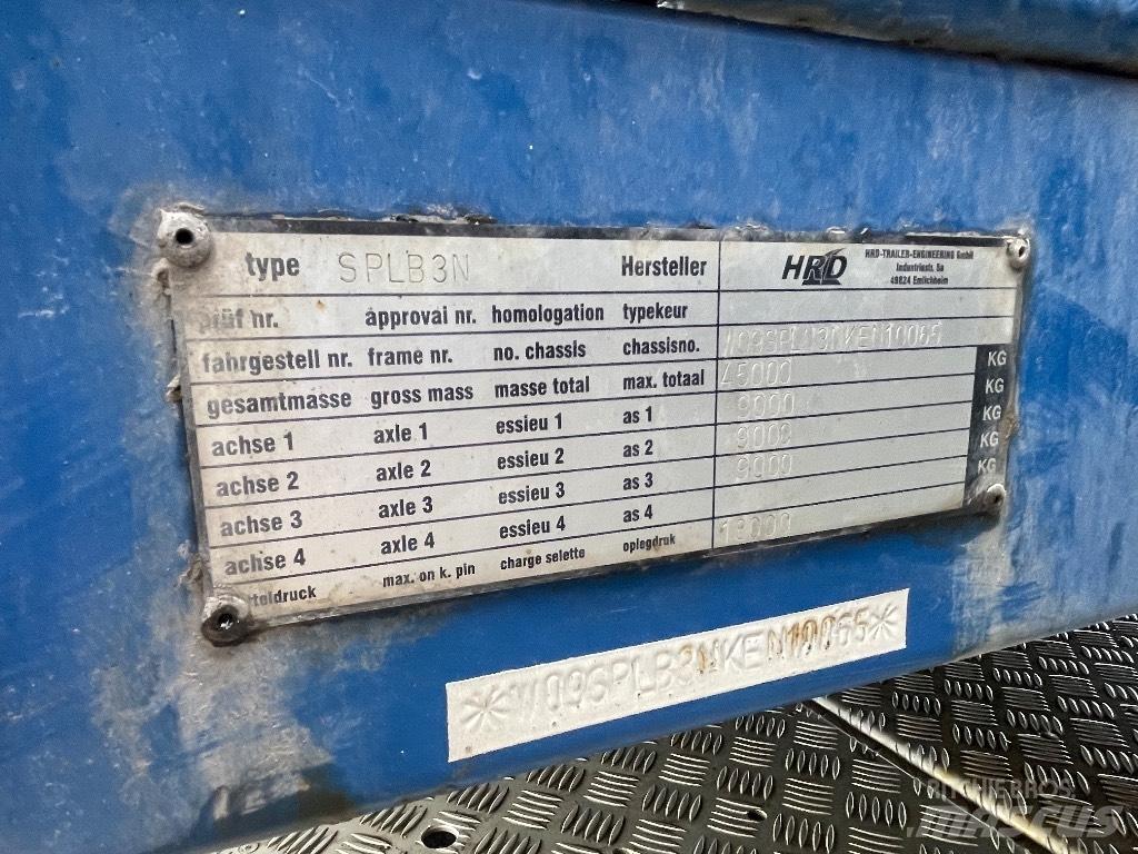 HRD Platform Bortinių sunkvežimių priekabos su nuleidžiamais bortais