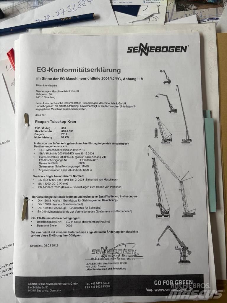 Sennebogen 613 R Vikšriniai kranai