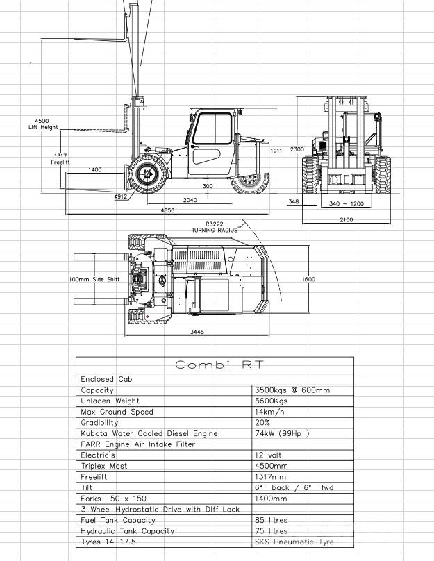 Combilift RT 3500 Visureigiai krautuvai