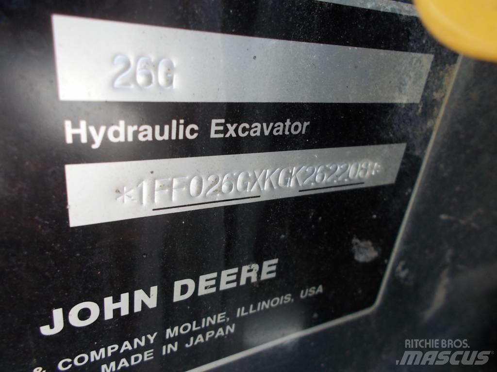 John Deere 26G Mini ekskavatoriai < 7 t