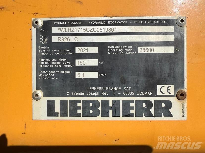 Liebherr R 926 LC Vikšriniai ekskavatoriai