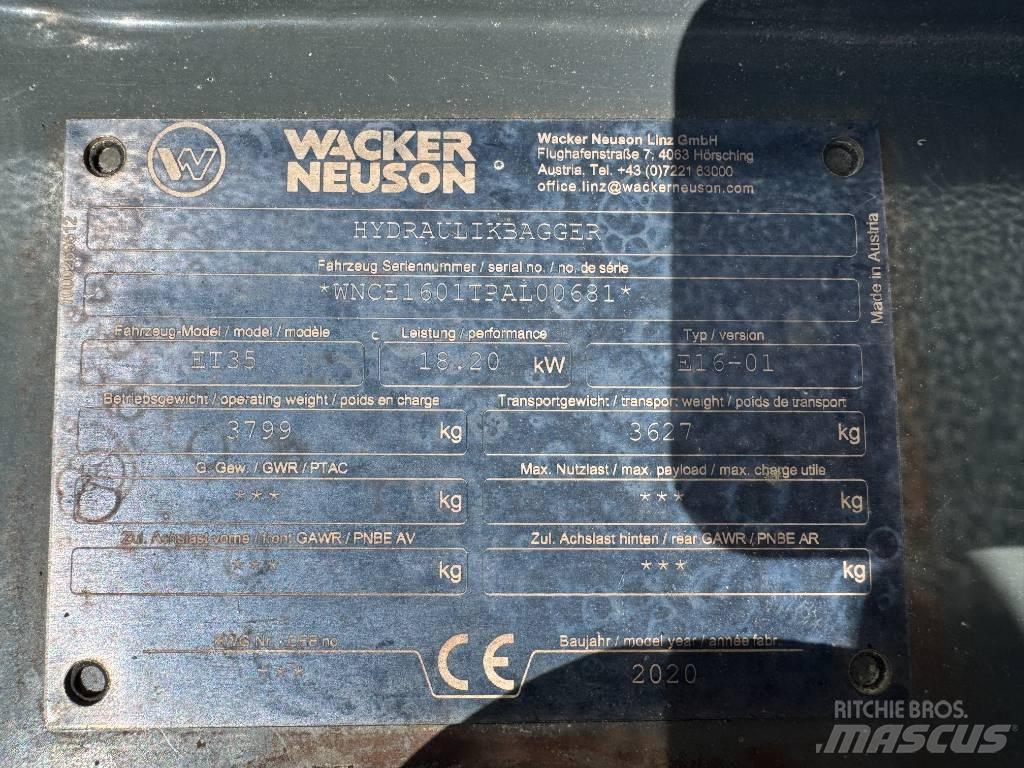 Wacker Neuson ET35 Vikšriniai ekskavatoriai