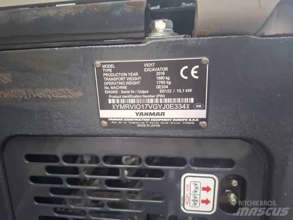 Yanmar Vio 17 Mini ekskavatoriai < 7 t