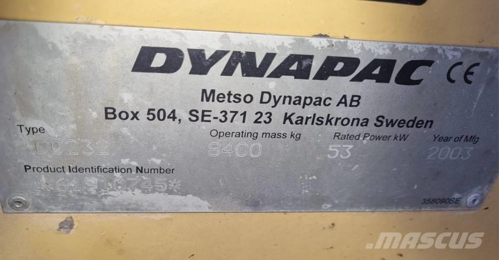 Dynapac CC 232 Porinių būgnų volai
