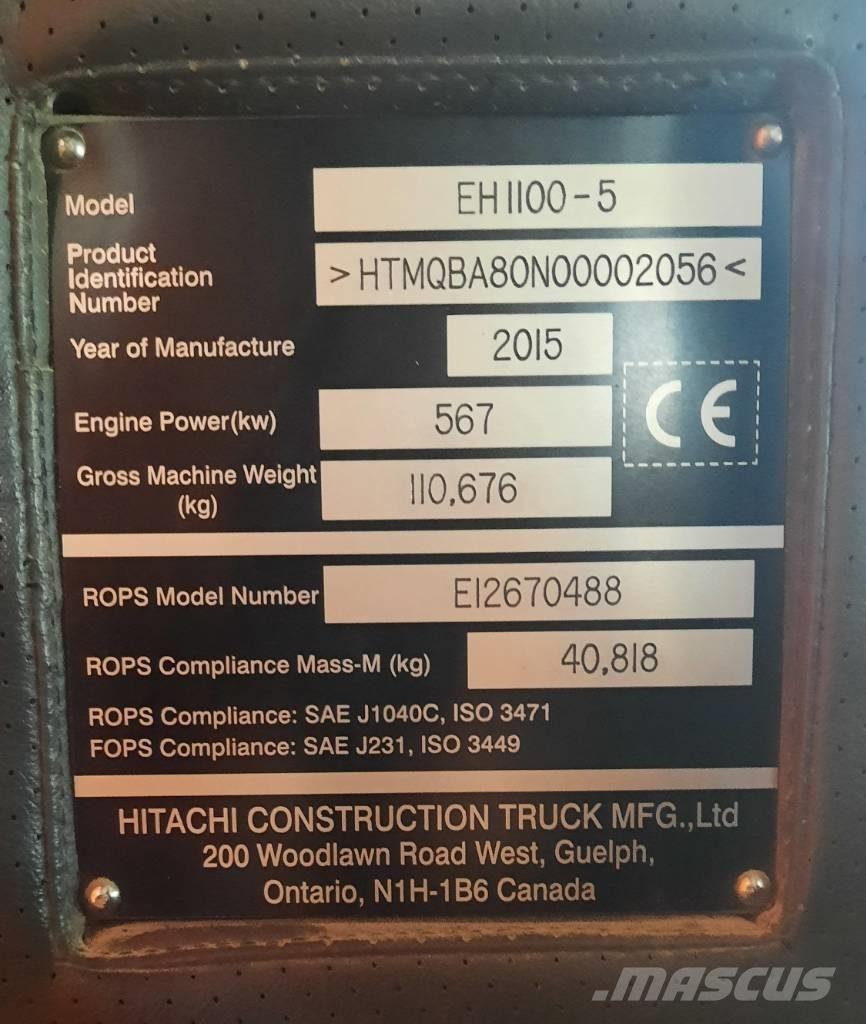 Hitachi EH 1100-5 Atliekų išvežimo technika