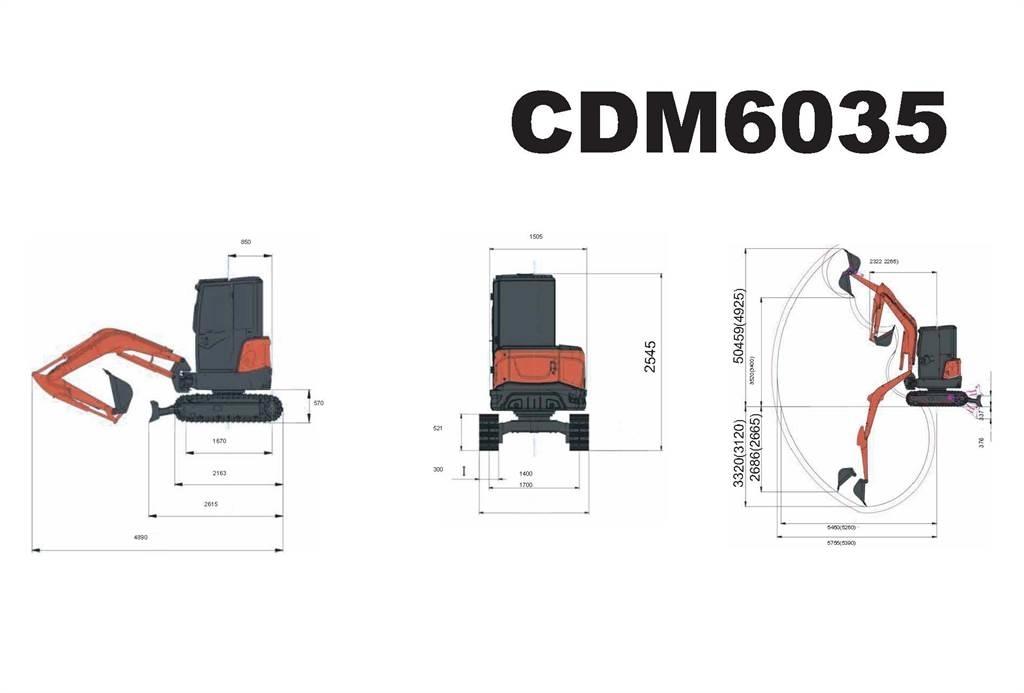 Lonking CDM6035 Mini ekskavatoriai < 7 t