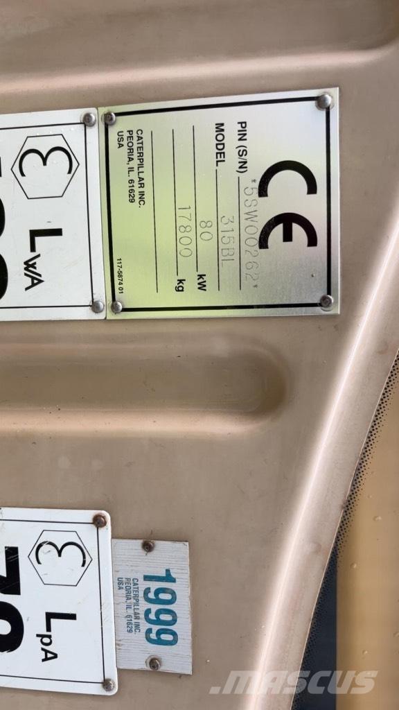 CAT 315 B L Vikšriniai ekskavatoriai
