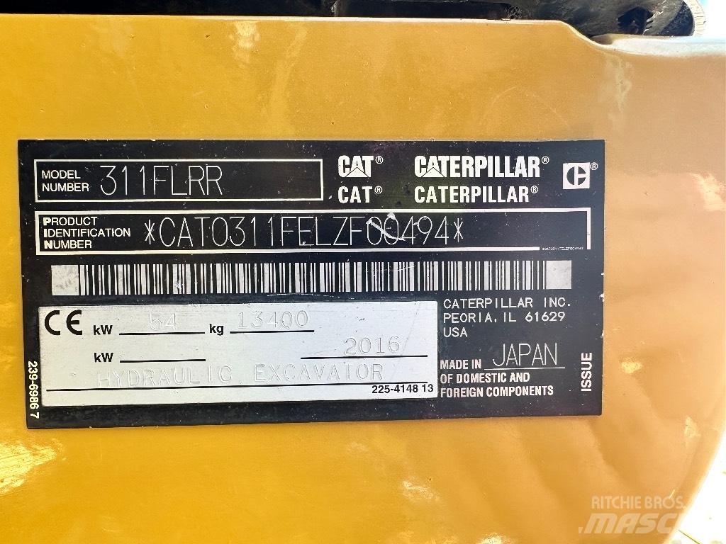 CAT 311 F LRR Vikšriniai ekskavatoriai
